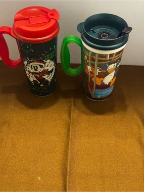 Walt Disney World Whirley Drinks Travel Tumbler Mugs Mickey Mouse Donald Duck